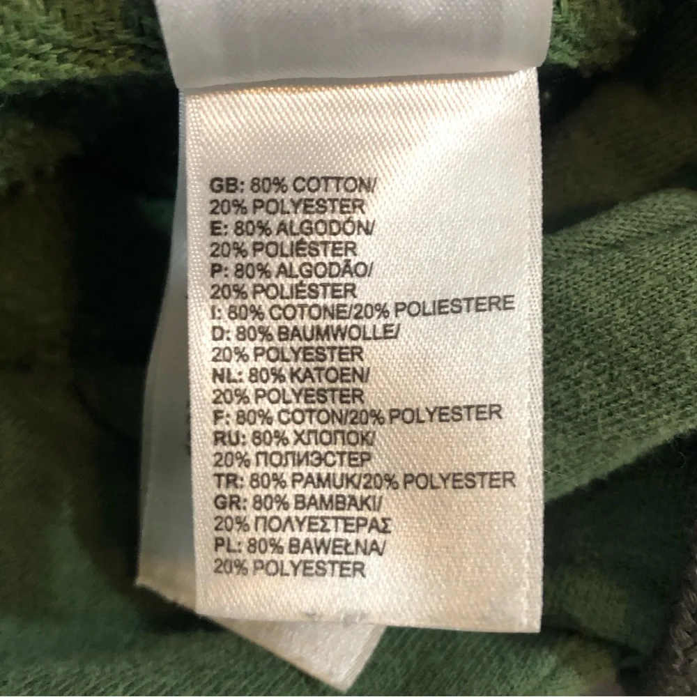 The North Face logo Fleece Hoody Sweatshirt men’s  L Green Half Dome gorp hike - Picture 9 of 11